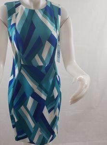 Calvin Klein scuba sleeveless sheath dress